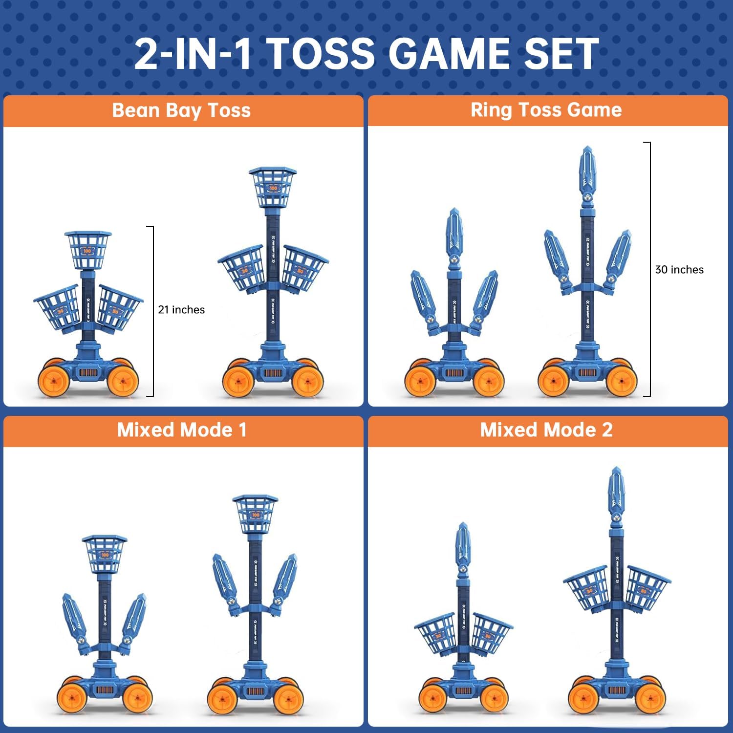 2-in-1 Movable Ring Toss Game & Bean Bags Games, Cornhole Game Set with 6 Bean Bags, Outdoor Yard Party Games for Toddlers 3-12, Boys Girls Birthday Toys Gifts Ideas 2-in-1 Movable Ring Toss Game & Bean Bags Games, Cornhole Game Set with 6 Bean Bags, Outdoor Yard Party Games for Toddlers 3-12, Boys Girls Birthday Toys Gifts Ideas
